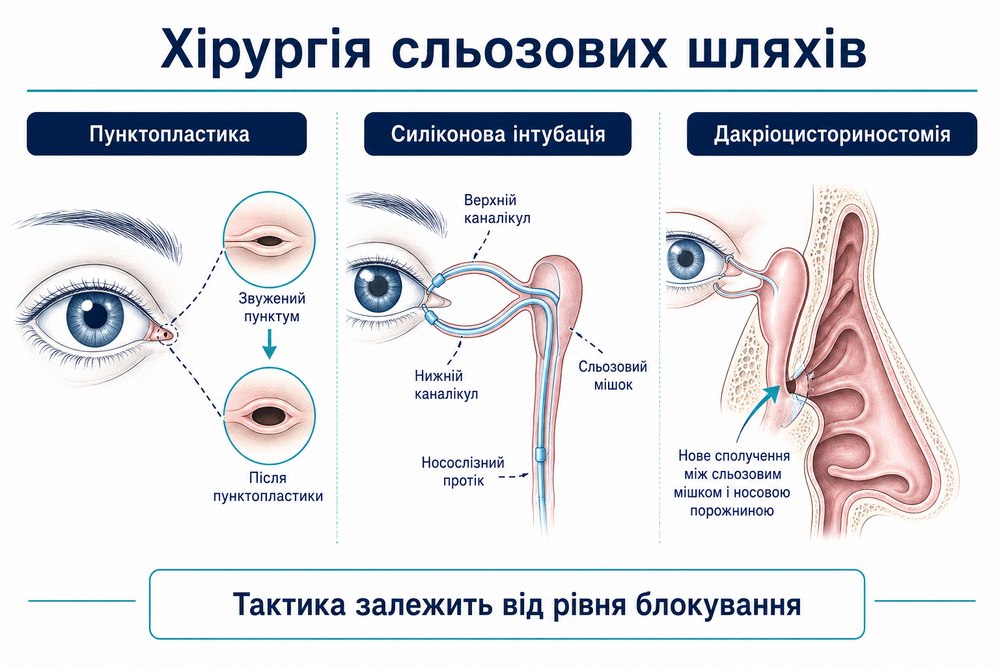 Хірургія сльозових шляхів - лікування