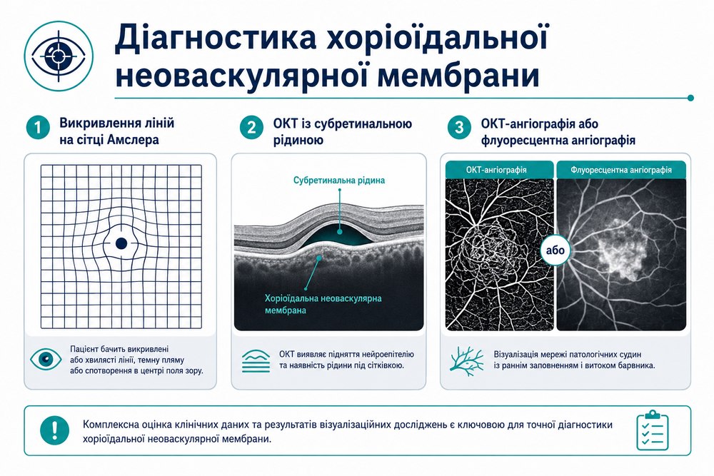 Хоріоїдальна неоваскулярна мембрана - діагностика