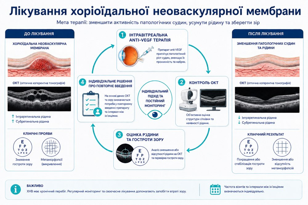 Хоріоїдальна неоваскулярна мембрана - лікування