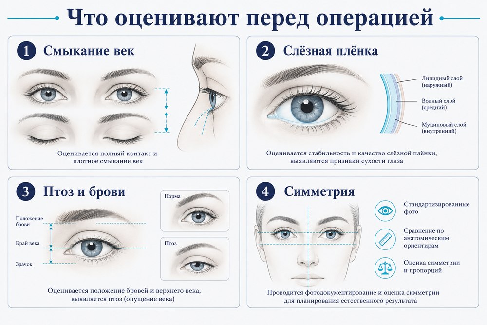 Косметическая окулопластика - диагностика