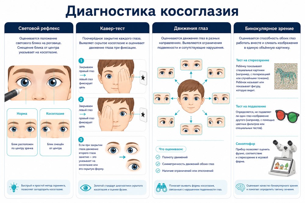 Косоглазие у детей - диагностика