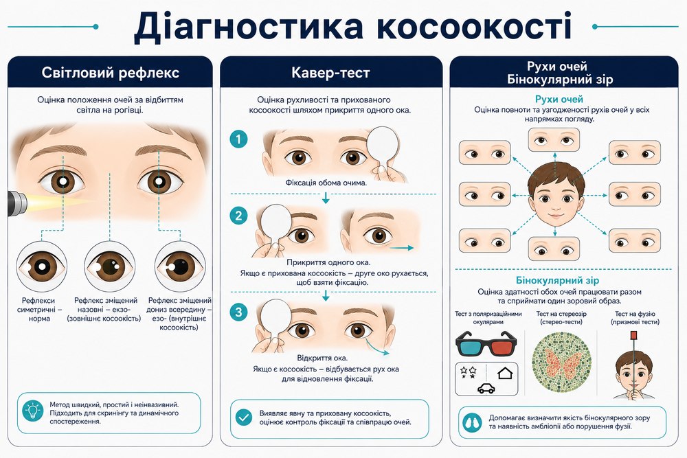 Косоокість у дітей - діагностика