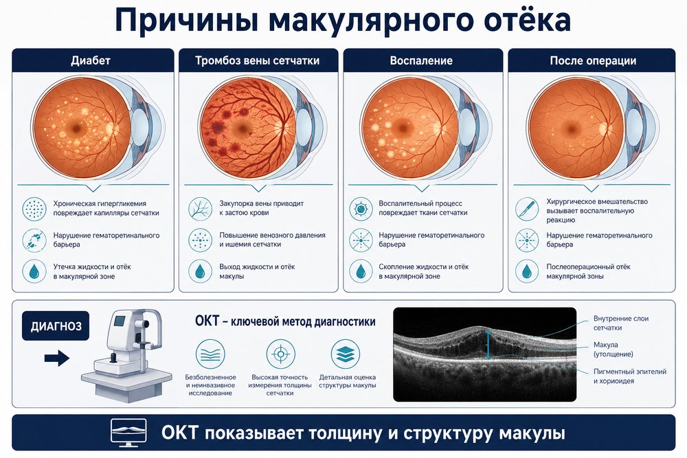 Макулярный отек - диагностика