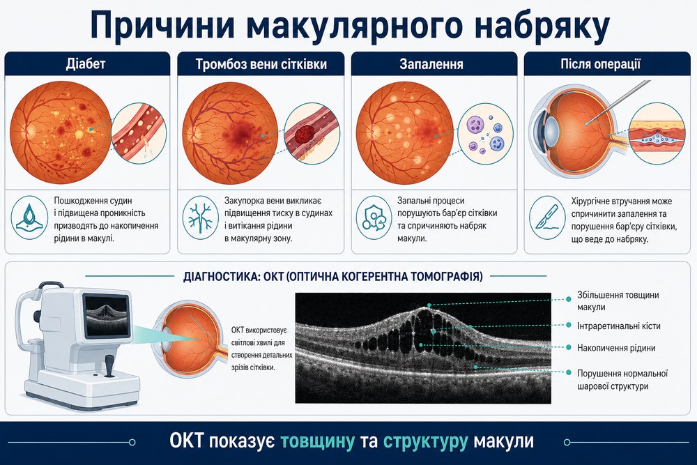 Макулярний набряк - діагностика