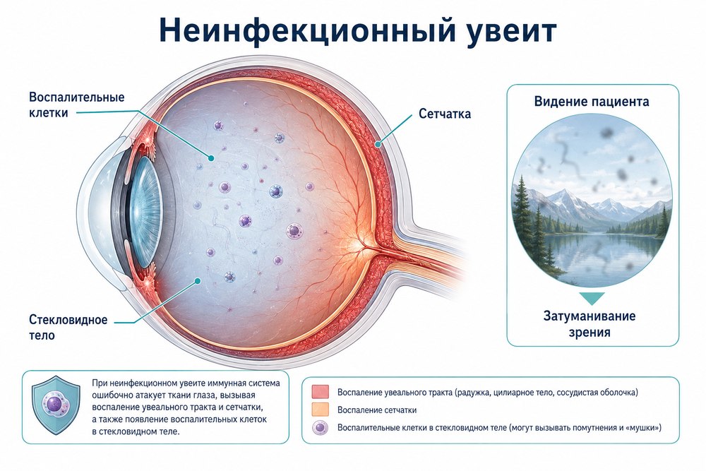 Неинфекционный увеит - механизм развития
