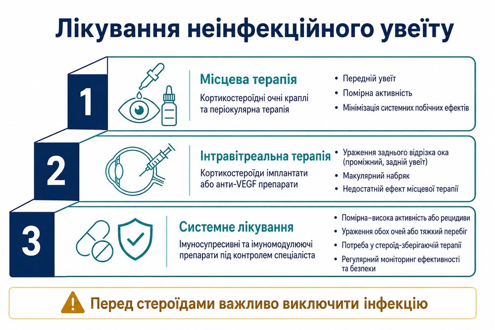 Неінфекційний увеїт - лікування