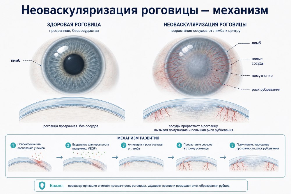 Неоваскуляризация роговицы - механизм развития
