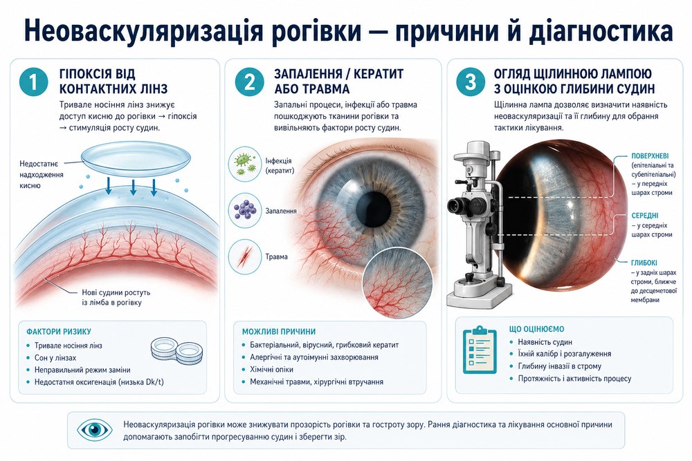 Неоваскуляризація рогівки - діагностика
