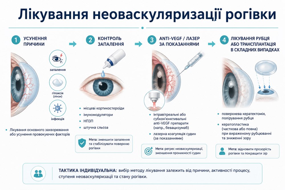 Неоваскуляризація рогівки - лікування