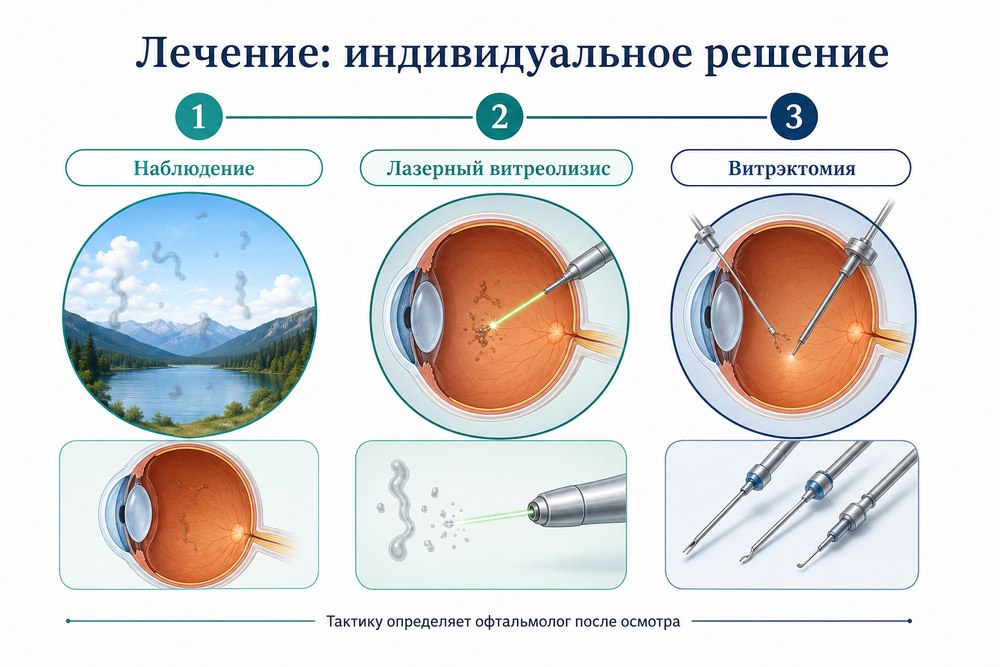 Помутнение стекловидного тела - лечение