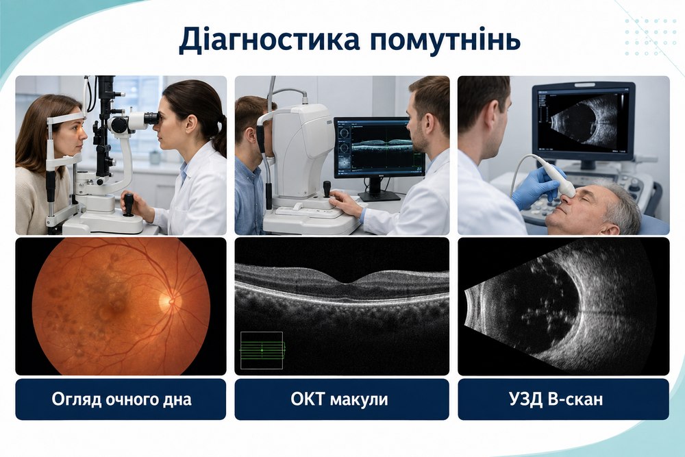 Помутніння скловидного тіла - діагностика