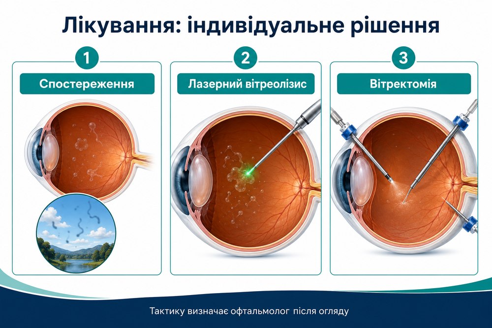 Помутніння скловидного тіла - лікування