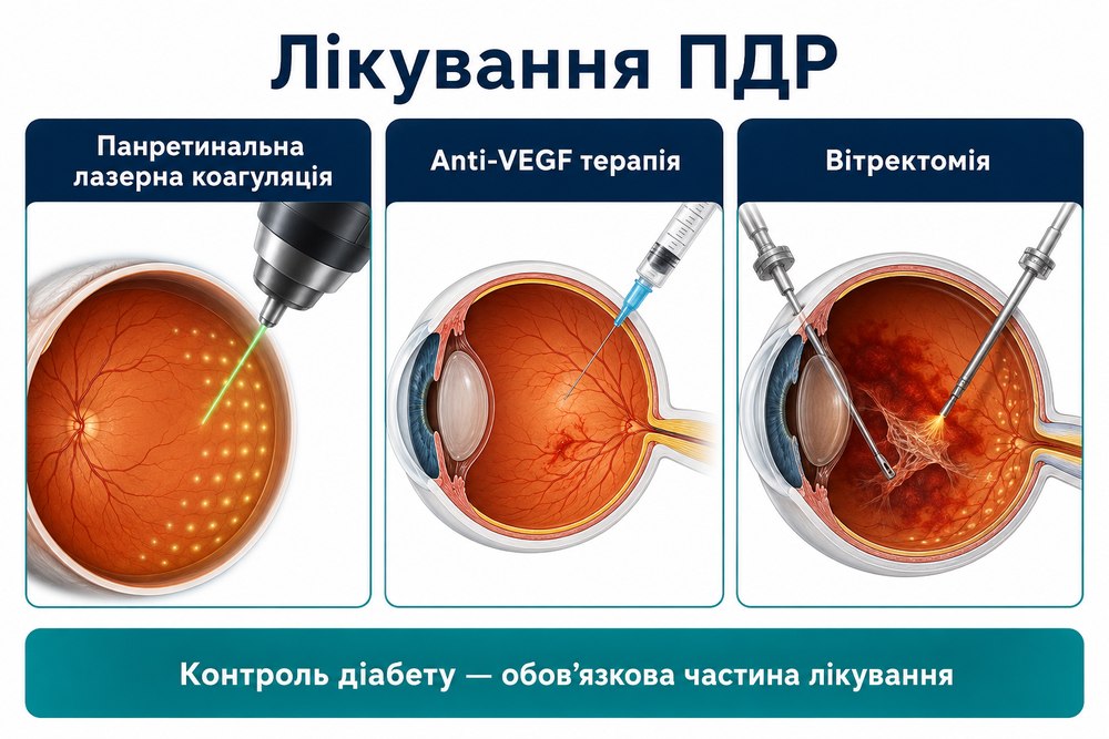 Проліферативна діабетична ретинопатія - лікування