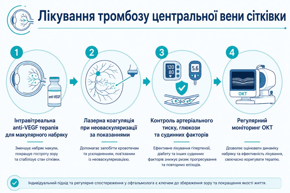 Оклюзія центральної вени сітківки - лікування
