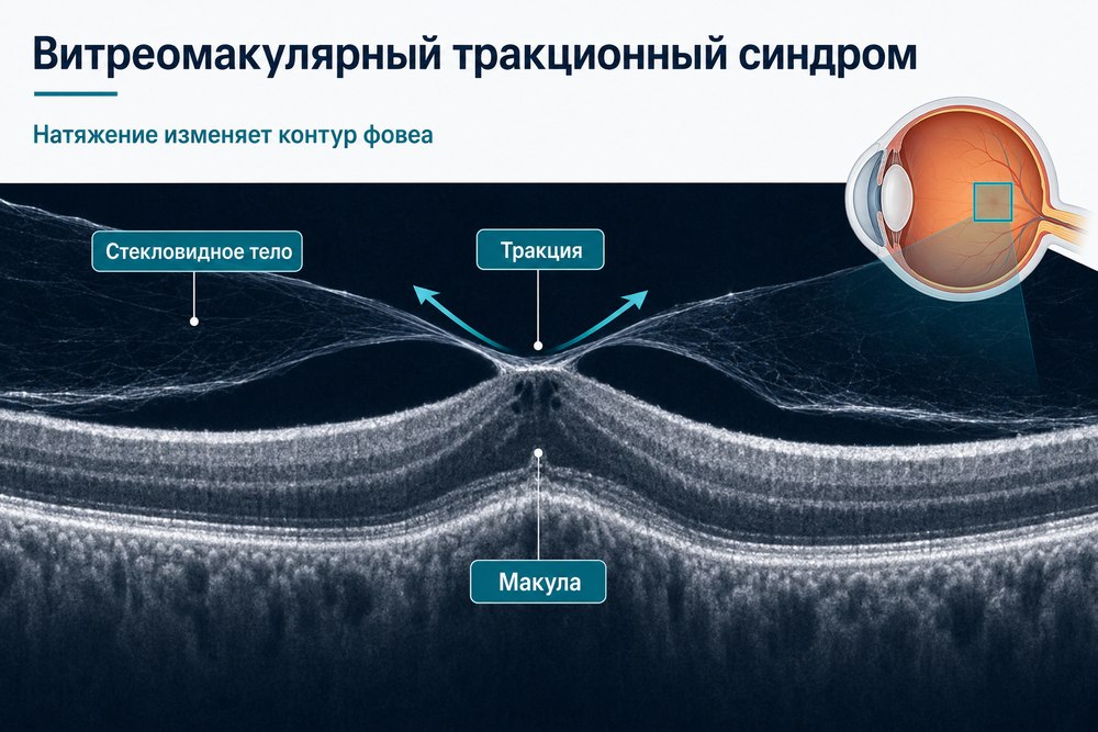 Витреомакулярный тракционный синдром - механизм развития