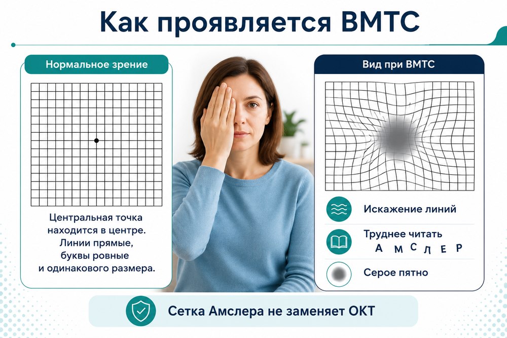 Витреомакулярный тракционный синдром - диагностика