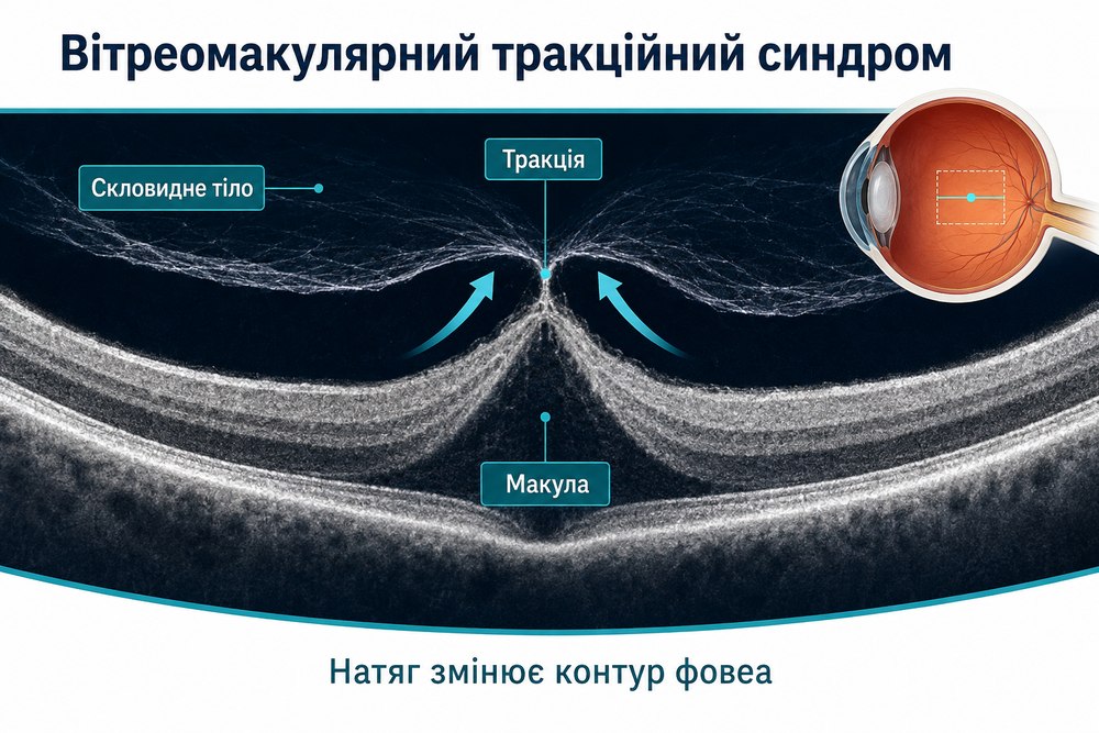 Вітреомакулярний тракційний синдром - механізм розвитку