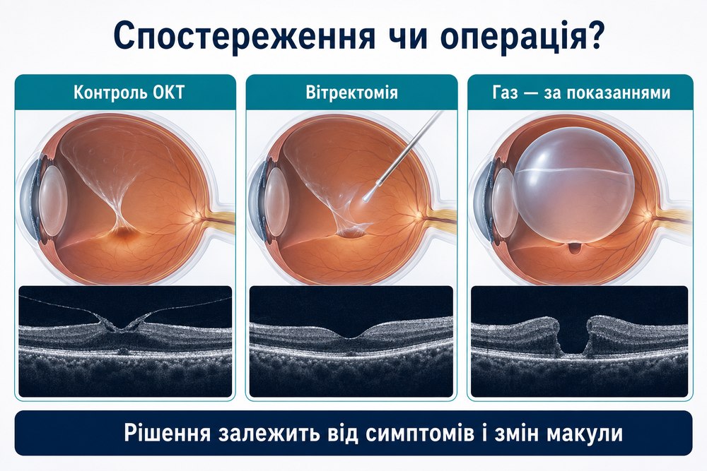 Вітреомакулярний тракційний синдром - лікування