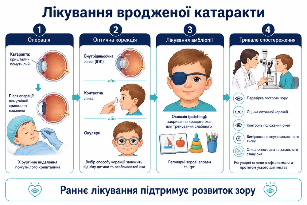 Вроджена катаракта у дітей - лікування